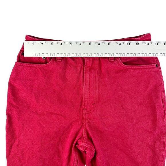 Abercrombie Red A&F Mom Jeans Relaxed Tapered Leg Size 4 Short - Picture 4 of 8